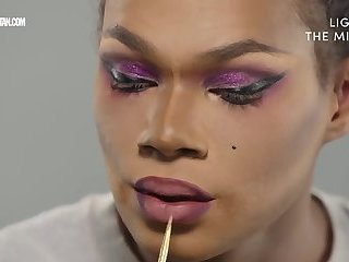 Chi Chi DeVayne makes the case for purple makeup