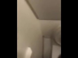 Cum in toilet