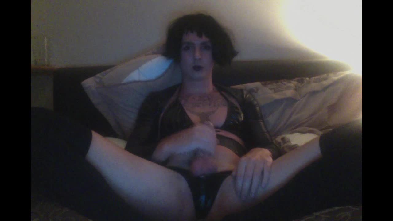 Amateur Horny Crossdresser Solo Hot Lingerie