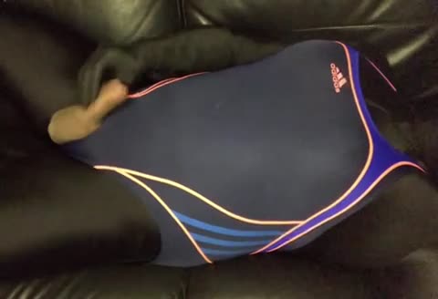 Cumshot on my Adidas Swimsuit